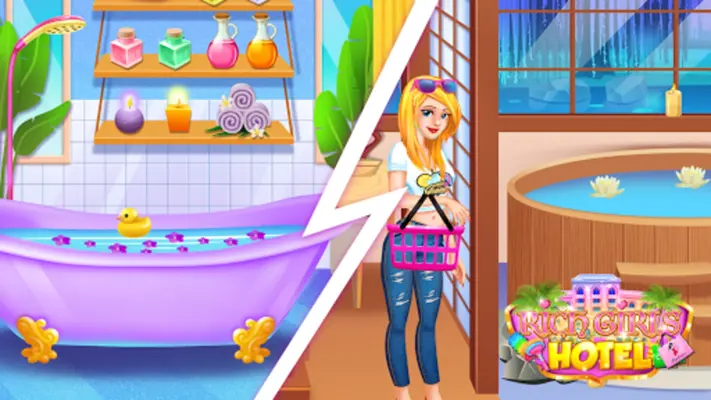 Rich Girls Hotel Shopping Game android App screenshot 2