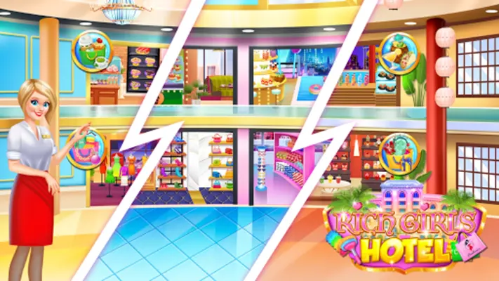 Rich Girls Hotel Shopping Game android App screenshot 3